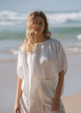 Lilly Pilly Tina Linen Top in Ivory