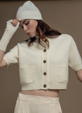 Solocascmir Cardi in Panna