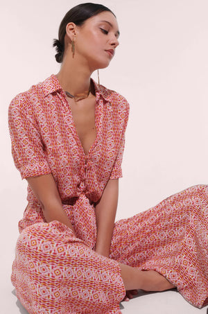 Poupette St Barth Bettina Long Jumpsuit in Pink