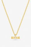 Talis Chains T-Bar Pendant On Belcher in Gold