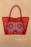 Never Fully Dressed Red Mesh Tote