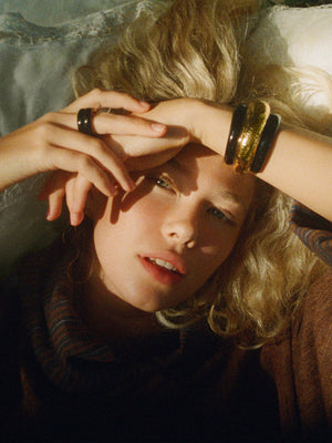 Aurelie Bidermann Katt Ring in Black