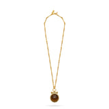 Talis Chains Medallion Pendant in Tigers Eye