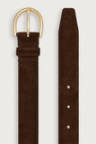 Varley Lenai Suede Belt in Chocolate