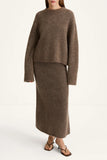 Style In Niclas Short Sweater in Brown