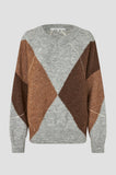 Second Female Forca V-Neck Knit in Light Grey