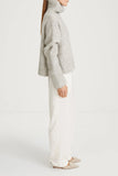 Style In Nike Mohair Blend Sweater in Light Grey