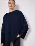 Not Shy Auguste Poncho in Navy