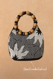 Never Fully Dressed Soliel Beaded Bag in Black