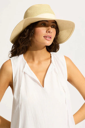 Seafolly Collapsible Fedora in Natural