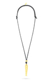 Talis Chains Gold Fish On Wax Cord in Gold