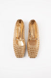 Souliers Martinez Paris Balerina in Gold