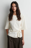 Second Female Arkai Drape Tee in Eggnog
