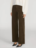 Frame Le Slim Palazzo Modernist Corduroy in Military Green