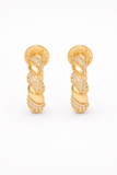 Talis Chains Baguette Huggies in Gold