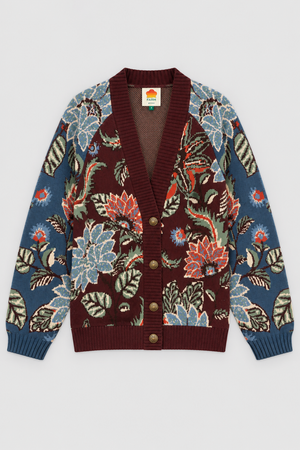Farm Rio Mixed Delhi Floral Cardigan in Multi
