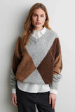 Second Female Forca V-Neck Knit in Light Grey