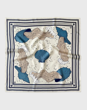 Le Scarf Aquarius Scarf 65 x 65 in Cream