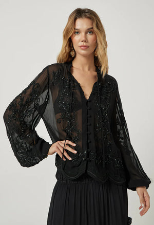 Scarlet Poppies Ultane Top in Black