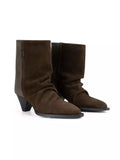 Dante 6 Jade Suede Ankle Boots in Olive