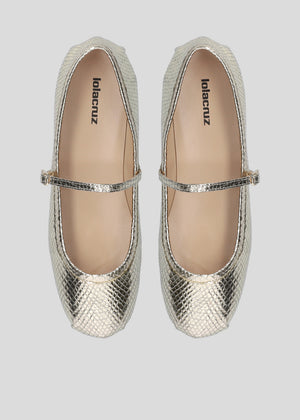 Lola Cruz Platino Pump in Gold