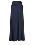 Dante 6 Ywa Satin Maxi Skirt in Navy