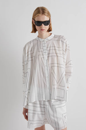 Mei Meij Stitch Shirt in White