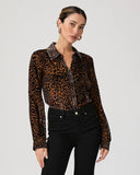 Paige Desano Silk Shirt in Brown