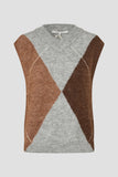 Second Female Forca Knit Vest in Light Grey