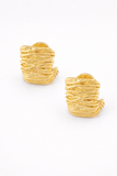 Talis Chains Textured Nugget Earrings in Gold