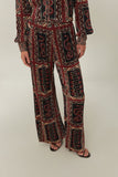 Farm Rio Snake Scarves Pleated Pants in Animal Print