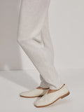 Varley Slim Zip Hem Pant in Ivory Marl