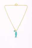 Talis Chains Happyfish Pendant in Turquoise