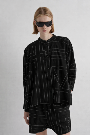 Mei Meij Stitch Shirt in Black