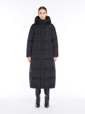 Maxmara Weekend Dolly Taffeta Long Puffa in Black