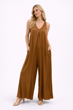 Silk 95 Five Joburg Jumpsuit in Nutmeg