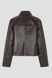 Second Female Ezay Leather Jacket in Demitasse
