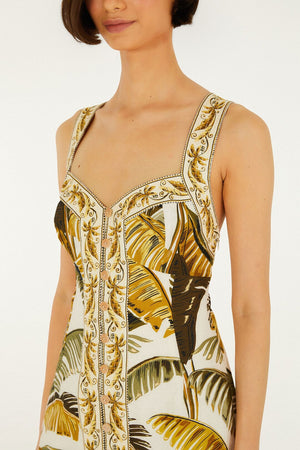 Farm Rio Trancoso Mini Dress in Sand