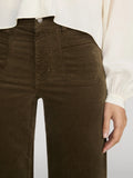 Frame Le Slim Palazzo Modernist Corduroy in Military Green
