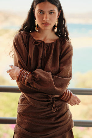 Devotion Nomad Blouse in Chocolate