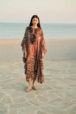 Devotion Kaftan Dress in Animal Print