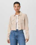 Paige Crop Pacey Jacket in Beige