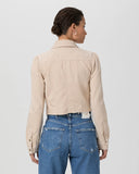 Paige Crop Pacey Jacket in Beige