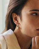 Edblad Large Modernist Pearl Hoops in Gold