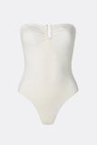 Malina Signature Bandeau Swimsuit in Vanilla