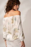 Aether Concept Blouse in White Green
