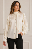 Silk 95 Five Trellis Blouse in White