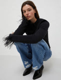 Marella Addio Feather Knit in Black