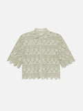 Frame The Lace Up Shirt in Mint