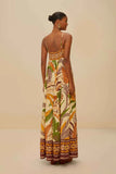Farm Rio Foliage Sketch Maxi Dress